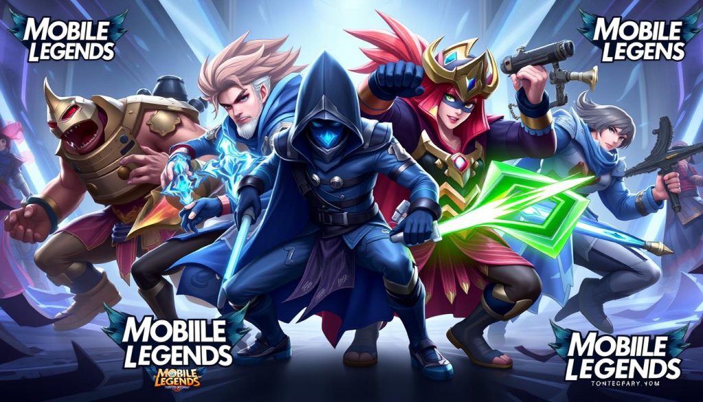 Разнообразные герои Mobile Legends: Bang Bang MOBA киберспорт Разнообразные герои Mobile Legends: Bang Bang MOBA киберспорт